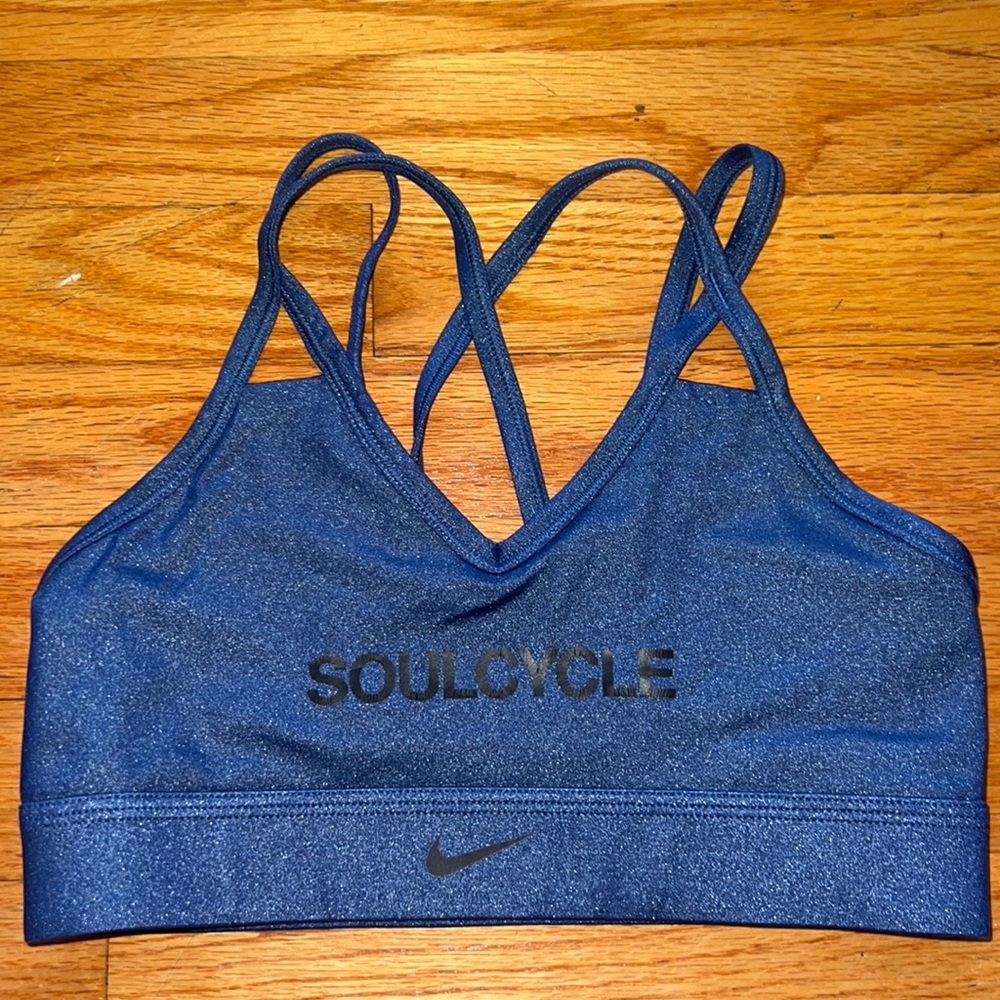 Soul Cycle (Nike Brand) Size Small Sparkly Blue Sports Bra (new without tags)